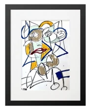 CORBELLIC ORIGINAL PAINTING 10X8 PLAGUE DOCTOR OIL PORTRAIT SIGNED PAPER ART 