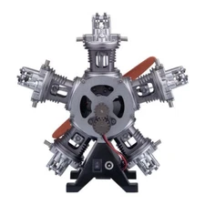 TECHING Full Metal 5-Cylinder Radial Engine Model - 1/6 Scale, 250+ Parts