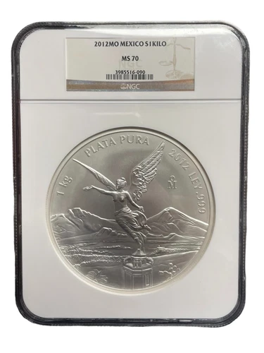 2012 MO Mexico SILVER 1 Kilo NGC MS70 LOW POPULATION