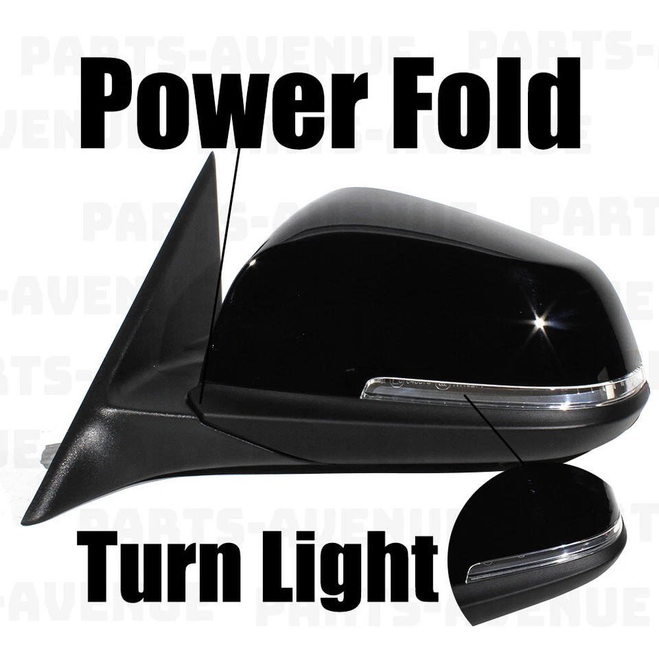 Espejo retrovisor lateral izquierdo negro para BMW F35 BMW 330i 340i 2010-2018 con línea ciega 5 pines Foto 2 de 4