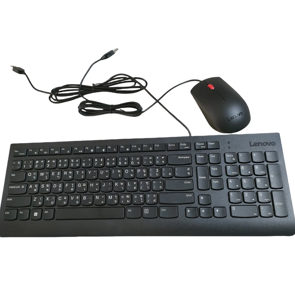 Thai layout Black Slim USB-Wired keyboard and mouse kit for Lenovo SK-8823 - Image 3 of 4