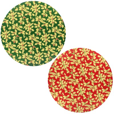 Festliche Weihnachten Runde Cake Board Trommel Traditionell in Rot oder Grün Stechpalme Design