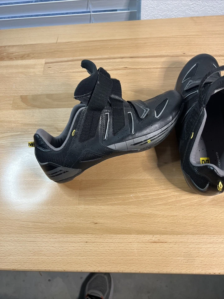 Zapatos de ciclismo Mavic para hombre 11 negros Ergofit 300124 Contagrip gran forma. Foto 2 de 4