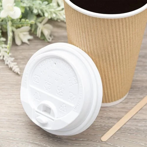 Karat 10-24oz Enclosure Lids - White (90mm) - 1,000 ct, C-KDL516-E