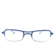 l.a. Eyeworks LIMBO 570 Eyeglasses Frames Black Round Oval Half Rim 48-22-125