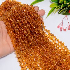 Natural Citrine Gemstone Teardrop Smooth Beads 5X4 9X4 mm Strand 12.5" EB-846