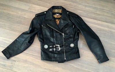 vintage women's Size XS Harley Davidson Leather Motorcycle Jacket
