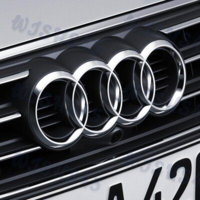 Chrome Badge Emblem For Audi Front Rings Grill Grille Hood A3 A4 S4 A5 S5 A6 S6