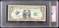 John Denver Singer Signed One Dollar Bill Currency PSA Authenticated