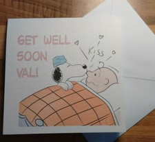 Charlie Brown & Snoopy Get Well Karte (oder n...