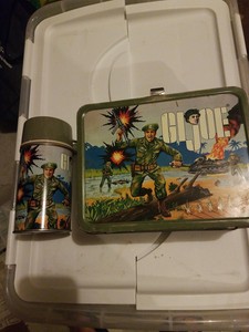 gi joe lunch box with thermos