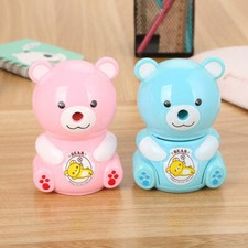 High Quality Desktop Pencil Sharpener Hand Crank Cartoon Cute Bear Student Kids