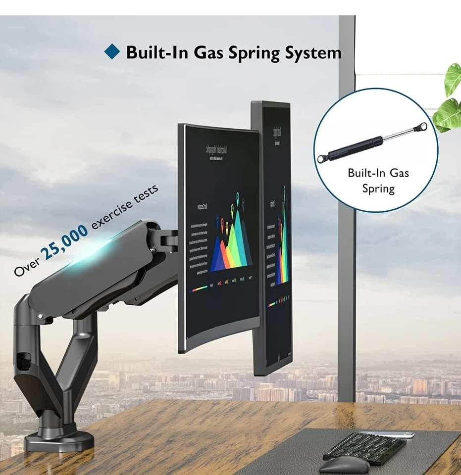 Dual Monitor Stand - Black - Image 4 of 4