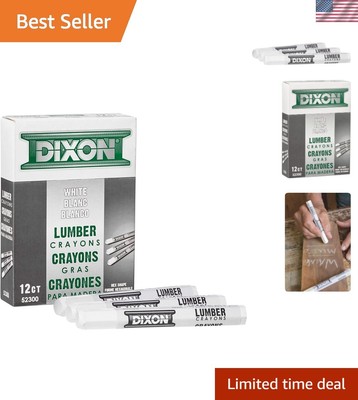 Long-Lasting Waterproof Crayons - Perfect for Wood, Metal, and More, 12 Pack