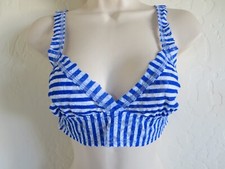 HANKY PANKY 2V7045 SIGNATURE LACE BRALETTE, ,SMALL, BLUE/WHT NWOT