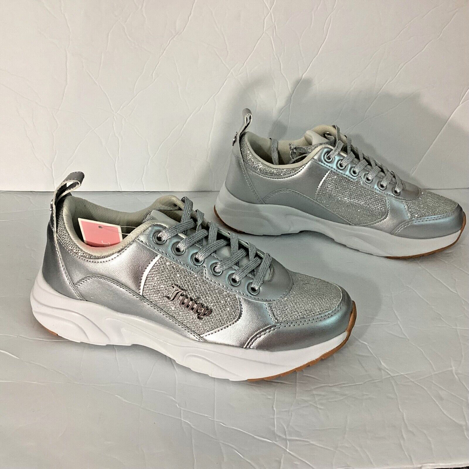 NUEVAS ZAPATILLAS JUICY COUTURE ENCHANTER 9H PLATA BRILLO