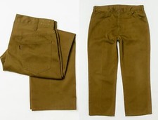 1970s Levis Big E Pants Sta Prest Coyote Brown Straight Leg Jeans 36 x 26.5