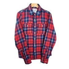 Abercrombie & Fitch Womens S Red Blue Plaid F...