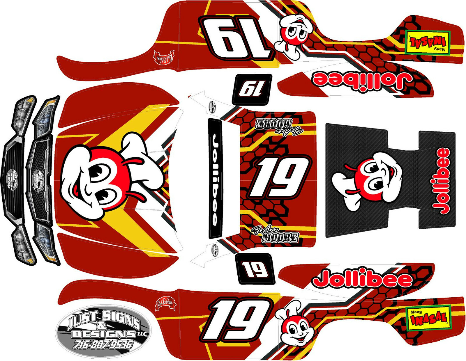 TRAXXAS SLASH jollibee Theme wrap decals stickers STOCK 2WD SLASH BODY