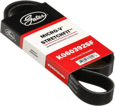 Serpentine Belt-Premium OE Stretch Fit Micro-V Belt Gates K060392SF