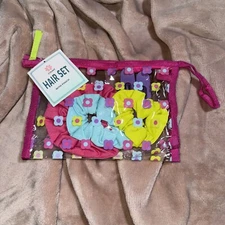 Target Bullseye's Playground 5pc Accessories Hair Set in Pink Bag (NEW) M46