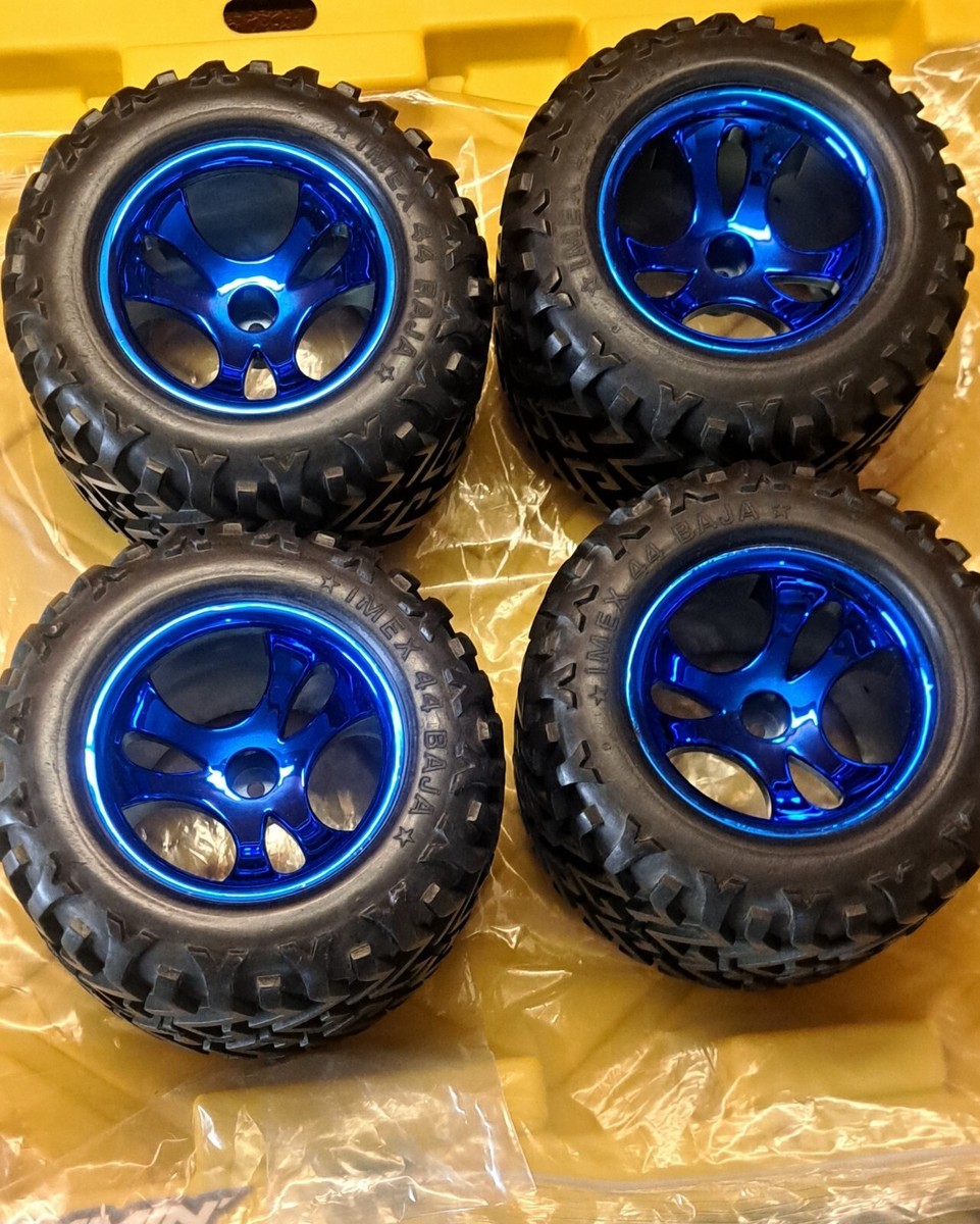 IMEX BAJA 44サイズ モンスタートラックタイヤホイールセット Imex 44s Romulin Wheels (Blue) Baja Style Tread Tires 44s | eBay