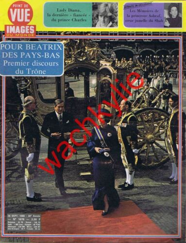 Point de vue n°1678 du 26/09/1980 Reine Beatrix Pays-Bas Lady Diana - Picture 1 of 1
