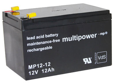 Blei-Gel Akku 12V 12Ah  4,8mm Faston / MP12-12 / NP12-12 FG21202 /WP12-12A-F1
