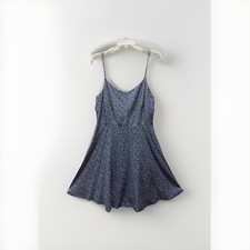 Old Navy Womens Size L Blue White Floral Print Cami Sundress Spaghetti Strap