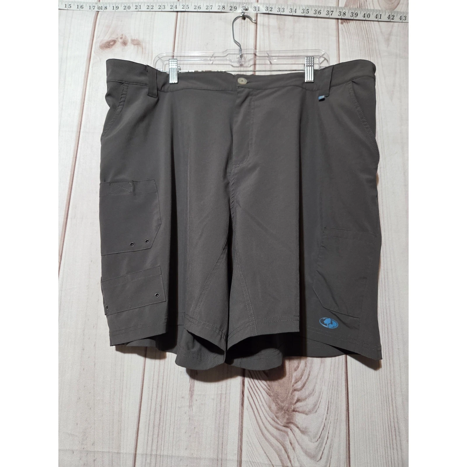Mossy Oak Fishing Shorts Mens 3XL Gray Coolcore Cargo Utility Hiking