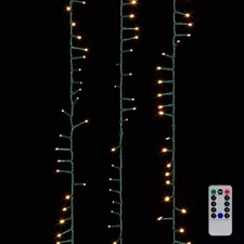 RAZ Imports 36.5' Snake Garland Green Wire with 500 White Lights with Remote