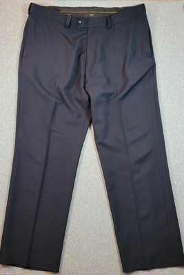Haggar Dress Pants Men's Size W40XL30 Charcoal Gray Pocket Flat Front Casual