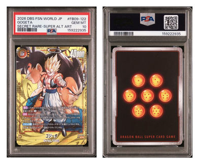 Gogeta Super Alternate Art SCR FB09-122 PSA 10 Dragon Ball Fusion