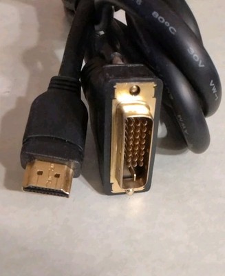 DVI-D DUAL LINK MALE TO HDMI MALE 6 FOOT CABLE  HIGH DEFINITION DIGITAL VIDEO