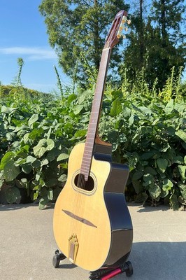 [Video]  Solid Spruce Arch Top Grande Bouche Django Gypsy Jazz Acoustic Guitar