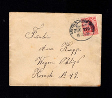 Bahnpost 1909 - "Crefeld - Hamm Westf."    (842-X)