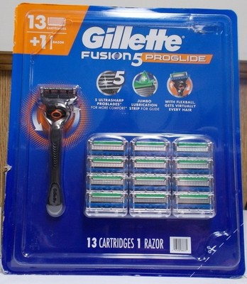 Gillette Fusion 5 Proglide 13 Cartridges, 1 Razor