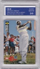 MICHAEL JORDAN AUTO Silver Signature Upper Deck Basketball GEM MINT 10 $$ RARE!
