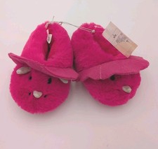 Cat and Jack Toddler Girls Pink Dinosaur Rori Slippers Size 9/10 L