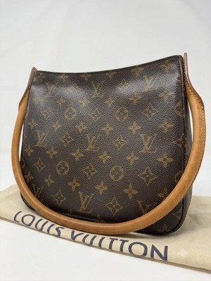 Louis Vuitton Looping MM Monogram Canvas Shoulder Bag Handbag Purse Dustbag COA