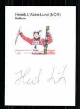 Henrik L&Aacute;bee Lund Originial Signiert Biathlon + A 246371