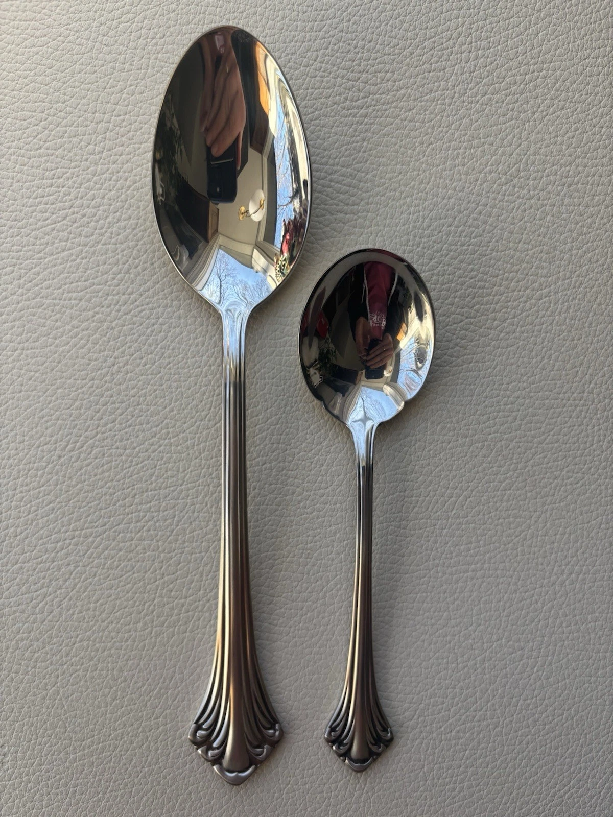 Towle stainless - COLONIAL PLUME (Germany) - tablespoon & sugar spoon NEW