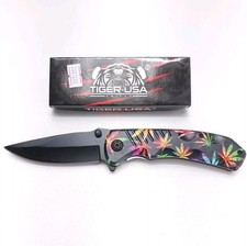 TIGER-USA Spring Assisted Open Pocket Knife 1065 German Surgical Steel