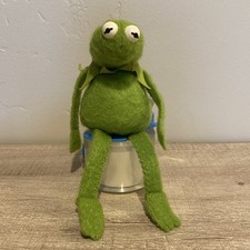 Vintage 1979 Muppet Kermit the Frog Signed Beanbag Plush Fisher Price Toy 864 9"