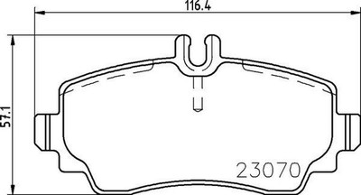 BREMBO Bremsbeläge Satz Vorne passend für MERCEDES-BENZ VANEO (414) P 50 047