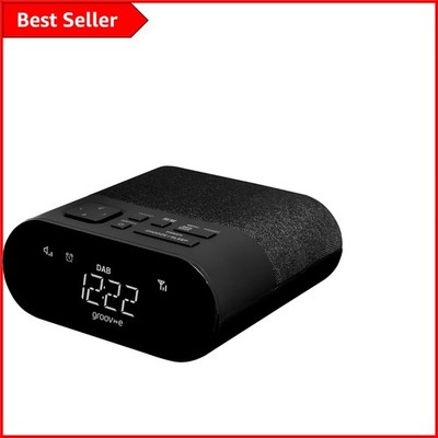 Luxuriöser Roma DAB & UKW Radiowecker - mit USB-Anschluss & LED-Display