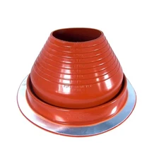 DEKTITE ROUND BASE METAL ROOFING PIPE FLASHING BOOT: #6 RED(DF206RE... Fast Ship