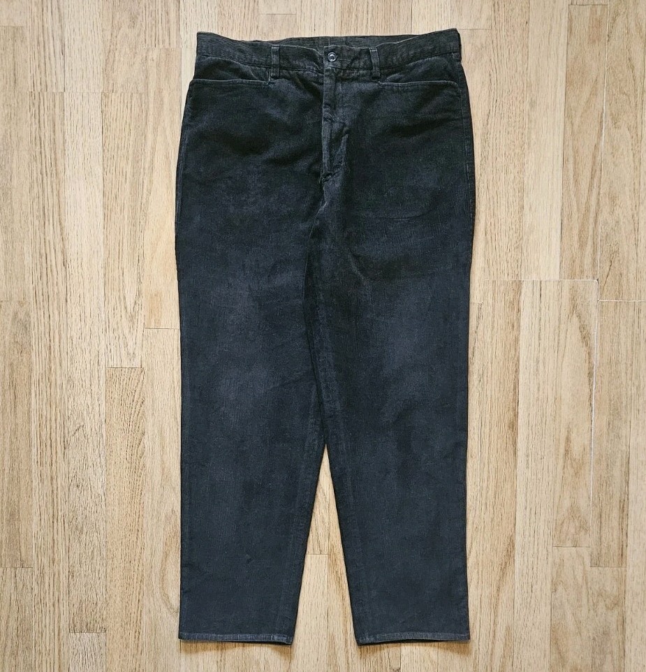 Fila Dark Green Corduroy Straight Fit Mens Trousers W34 L29