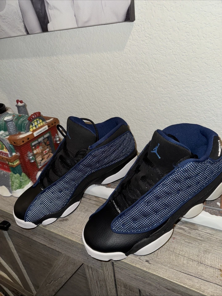 Novo sem etiquetas Jordan 13 Retro Brave Blue Boys 7y Youth 7 Adolescente Novo Não Usado Raro - Imagem 3 de 4
