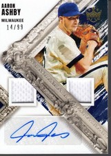 2022 Diamond Kings DK Material Signatures Gold #47 Aaron Ashby Auto /99 - BB